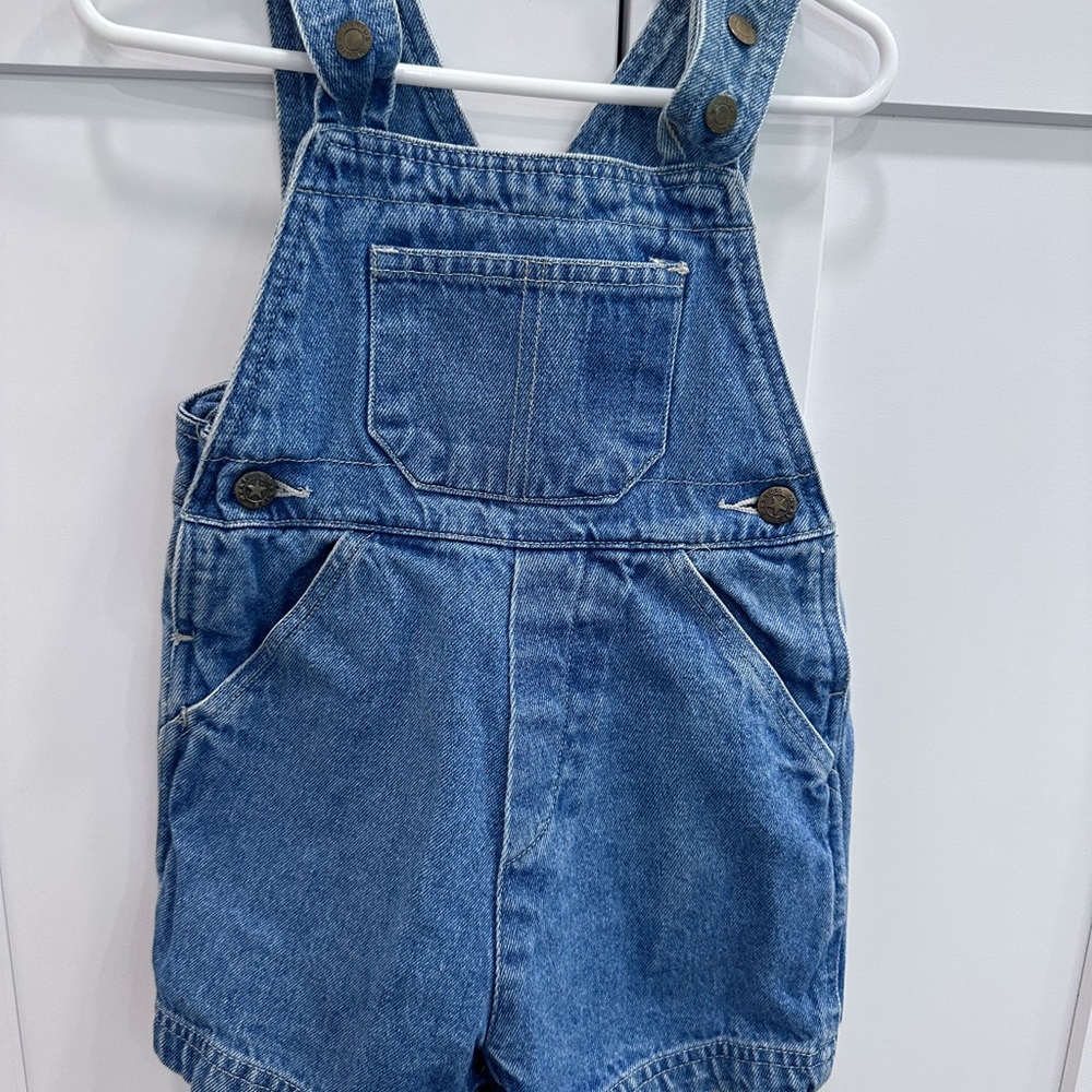 VINTAGE MCKIDS Children's Classic Denim Short Overalls - Blue